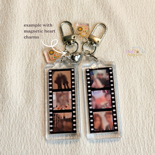 Custom Double Sided Mini Photostrip Keychain (L)