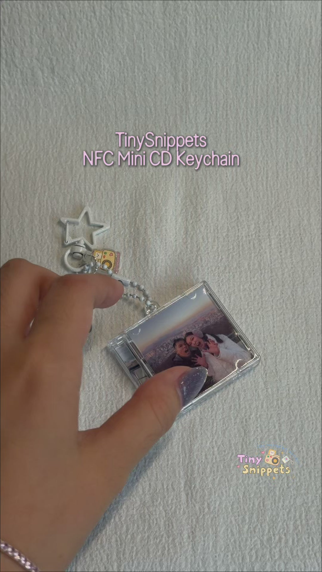Custom Mini CD NFC Photo Keychain