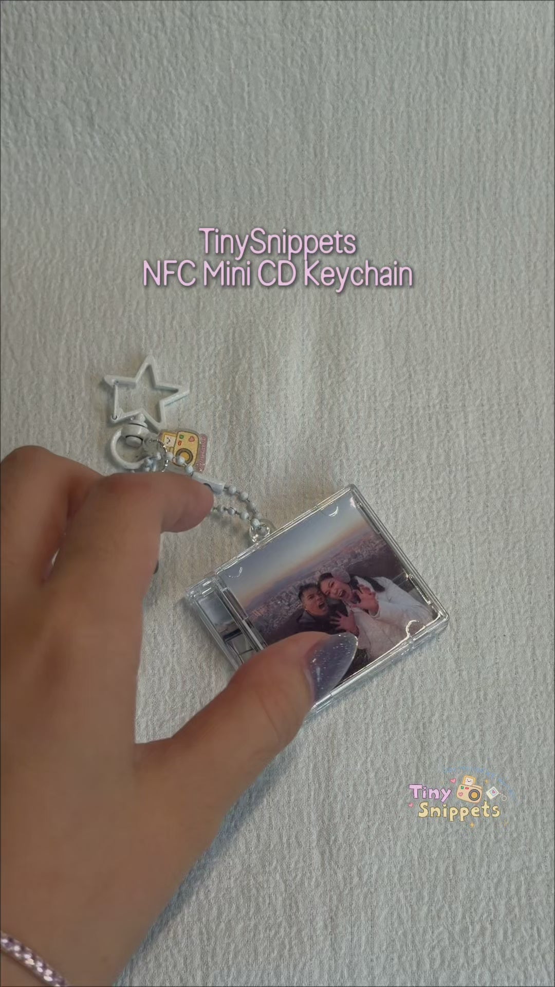 Custom Mini CD NFC Photo Keychain